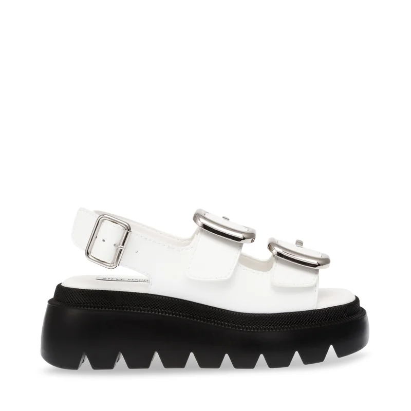 Steve madden transporter white women's sandals
